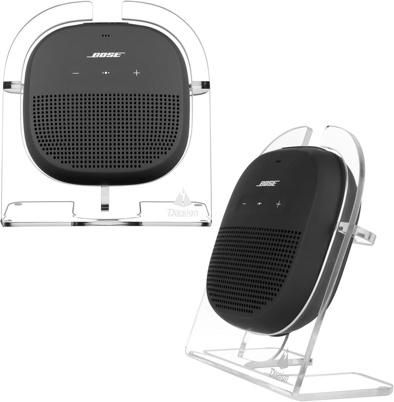 TXesign Desktop Stand for Bose SoundLink Micro Portable Speaker, Acrylic Speaker Holder Shop Display Stand Table Holder Anti-Slip Base Mount(Transparent) - Image 1